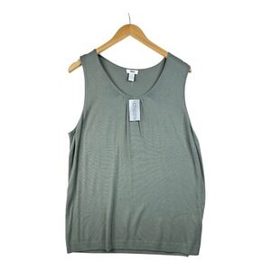Chico's Sage Green Sleeveless Knit Sweater Tank